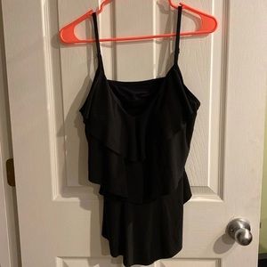 Aqua Green ruffle tankini swim top